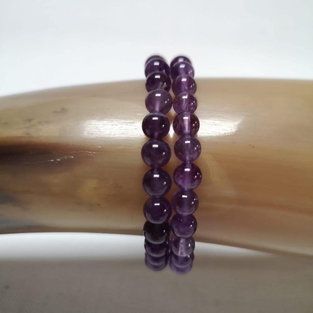 Amethist "balance"6 mm armband.